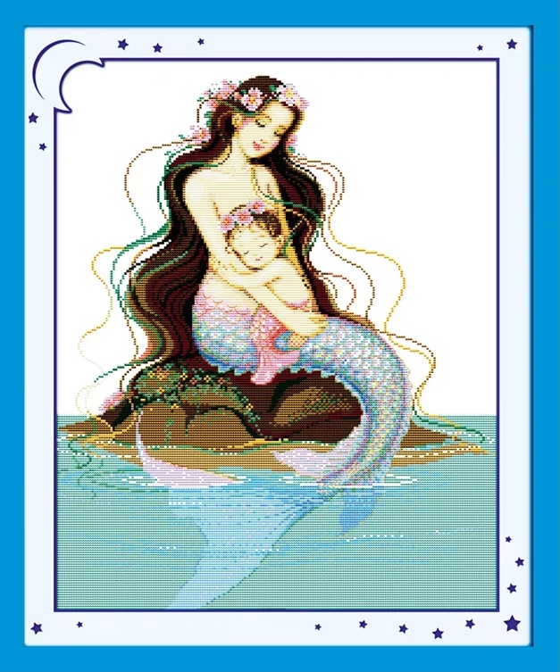 Mermaid and child (ไม่พิมพ์/พิมพ์ลาย)