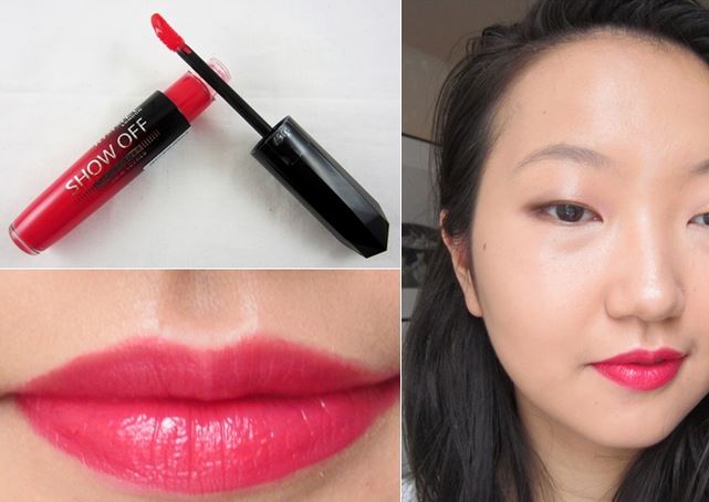 **พร้อมส่ง Rimmel London Show Off Lip Lacquer #501 Stellar ลิปสติกสูตรน้ำ เนื้อเข้มข้นกว่าลิปกลอส แต่พิกเมนต์ชัด สีสด กลบสีปากได้เรียบเนียนสนิท สีสันชัดสุดๆค่ะ แท่งเดียวอยู่ไม่เหนียวเหนอะหนะ