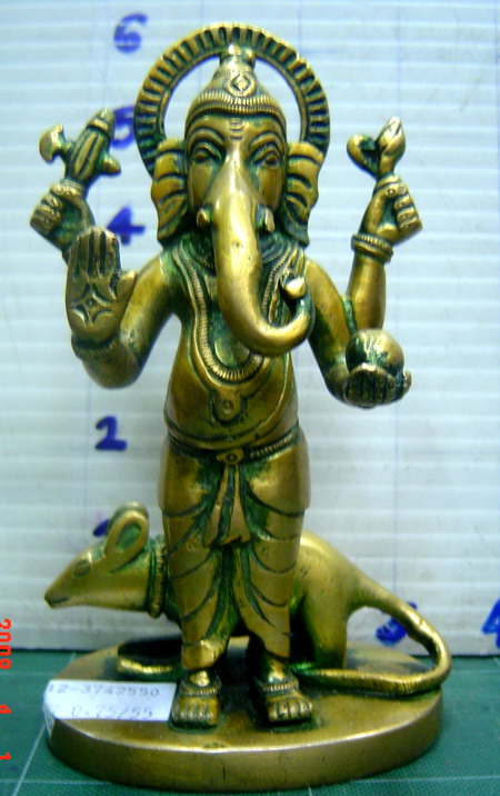 PI002 พระพิฆเนศวร เนื้อทองเหลือง Brass Ganesh