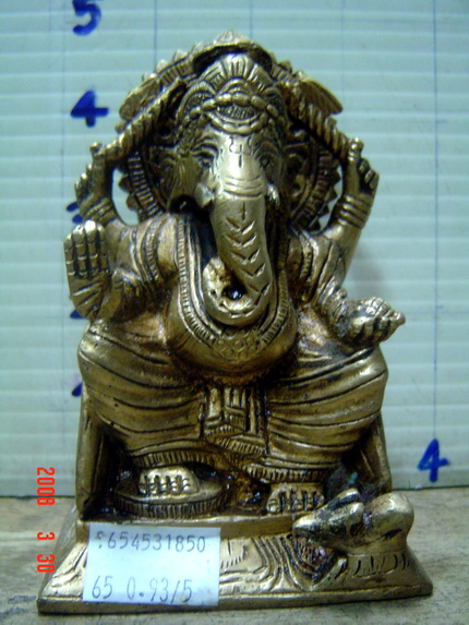 PI010 พระพิฆเนศวร เนื้อทองเหลือง Brass Ganesh