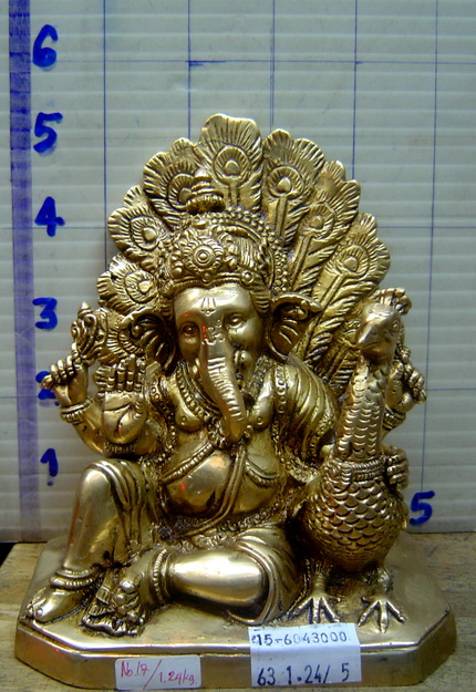 PI016 พระพิฆเนศวร เนื้อทองเหลือง Brass Ganesh