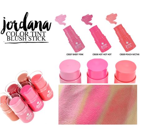 *พร้อมส่ง*Jordana Color Tint Blush Stick บลัสออนเนื้อครีมชนิดแท่งแบบหมุน แบรน์ดังจากอเมริกา เนื้อครีมเกลี่ยง่ายไม่เป็นก้อน เล็กกะทัดรัดพกพาสะดวก สีสันเด่นชัดดูเป็นธรรมชาติ ติดทนนาน ไม่เป็นคราบ เหมาะสำหรับทุกสภาพผิว