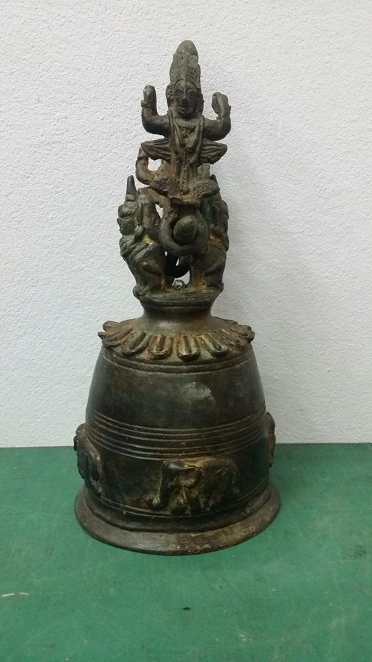 R010 ระฆัง ทองเหลืองโบราณ Antique Bronze Bell 