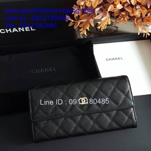 Chanal wallet caviar original import leather งานหนังแท้ สวยเหมือนแท้ 