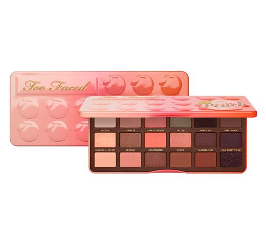 ลดราคาพิเศษ Too Faced Sweet Peach Eye Palette พาเลทอายแชโดว์ 18 เฉดสีหวานที่สุดในนาทีนี้ที่มาพร้อมกลิ่นหอมอ่อนๆ ของพีช และสารต้านอนุมูลอิสระมากมาย  เหมาะเป็นที่สุดสำหรับสร้างลุคสนุกๆ รับซัมเมอร์