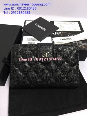 Chanal caviar wallet งาน original หนังแท้นิ่มสวย งานคุณภาพดี งานสวยเหมือนแท้