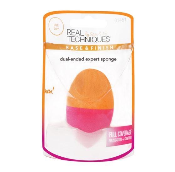 **พร้อมส่ง**Real Techniques Dual-Ended Expert Sponge ฟองน้ำเกลี่ยรองพื้นสองสี ที่แบ่งการใช้ที่แตกต่าง ใช้สีส้มตรงด้านแบน ทาครีมรองพื้น สามารถนำไปใช้ปาดรองพื้นและเกลี่ย ด้านโค้งมนใช้กดเพิ่มความแน่นและเนียนนอกจากนั้นยังใช้ลงผลิตภัณฑ์ประเภทลิควิดต่างๆ เช่น ค