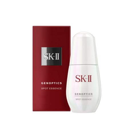 SK-II GenOptics Spot Essence 30 ml. เซรั่มลดเลือน จุดด่างดำใหม่ล่าสุดของเอสเค-ทู การค้นพบครั้งใหม่ของสูตรสป็อต ปรับผิวสีผิวสม่ำเสมอ ให้สว่างกระจ่างใส ผสานพลังแห่งพิเทร่าเข้มข้น เข้าซึมซาบอย่างล้ำลึก ช่วยให้จุดด่างดำ และความหมองคล้ำที่ซ้อนอยู