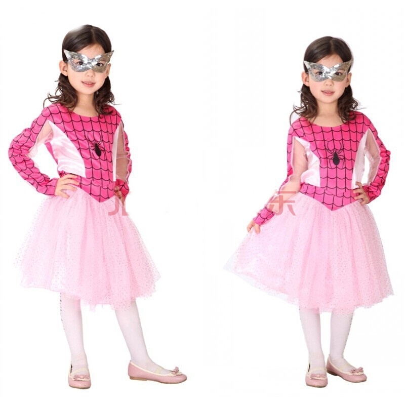 ++พร้อมส่ง++ชุดสไปเดอร์แมนเด็กหญิงสีชมพู Spidergirl ไซส์ความสูง 110-120cm.