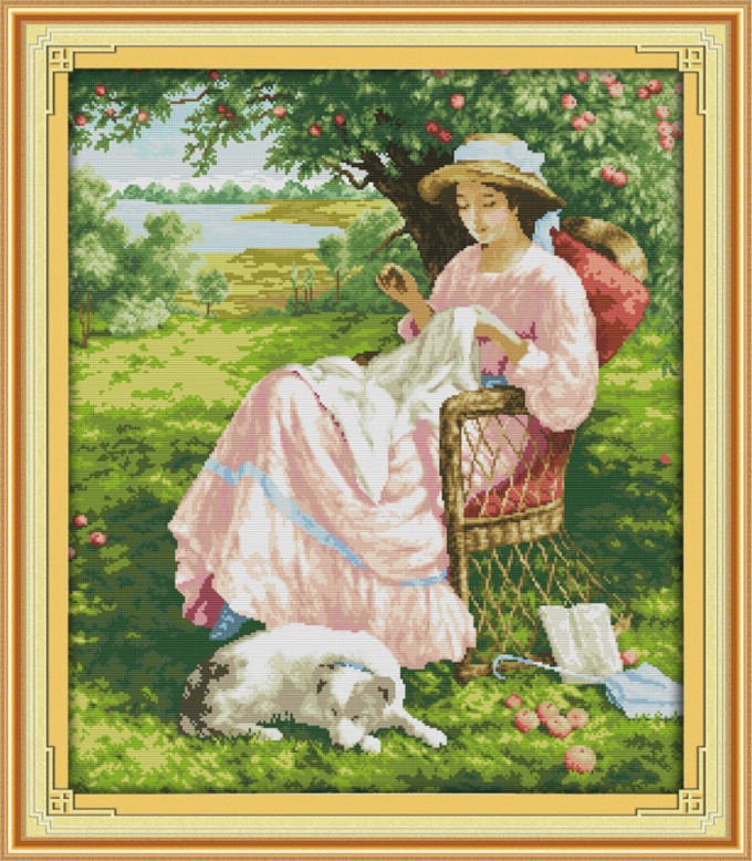 Woman under apple tree (ไม่พิมพ์/พิมพ์ลาย)