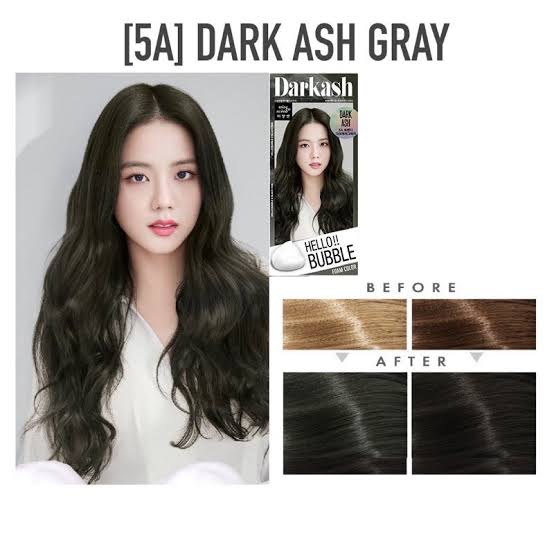 ( #5A Dark Ash Gray ) Mise En Scene Hello Bubble Foam Color  x  blackpink โฟมเปลี่ยนสีผม แบล็คพิ้งค์