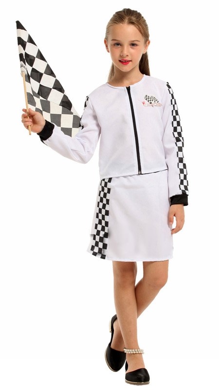 7C261.2 ชุดเด็กหญิง ชุดนักแข่งรถ ชุดนักแข่งรถฟอร์มูล่าวัน Children Formula one Racer Race of Girl Costumes