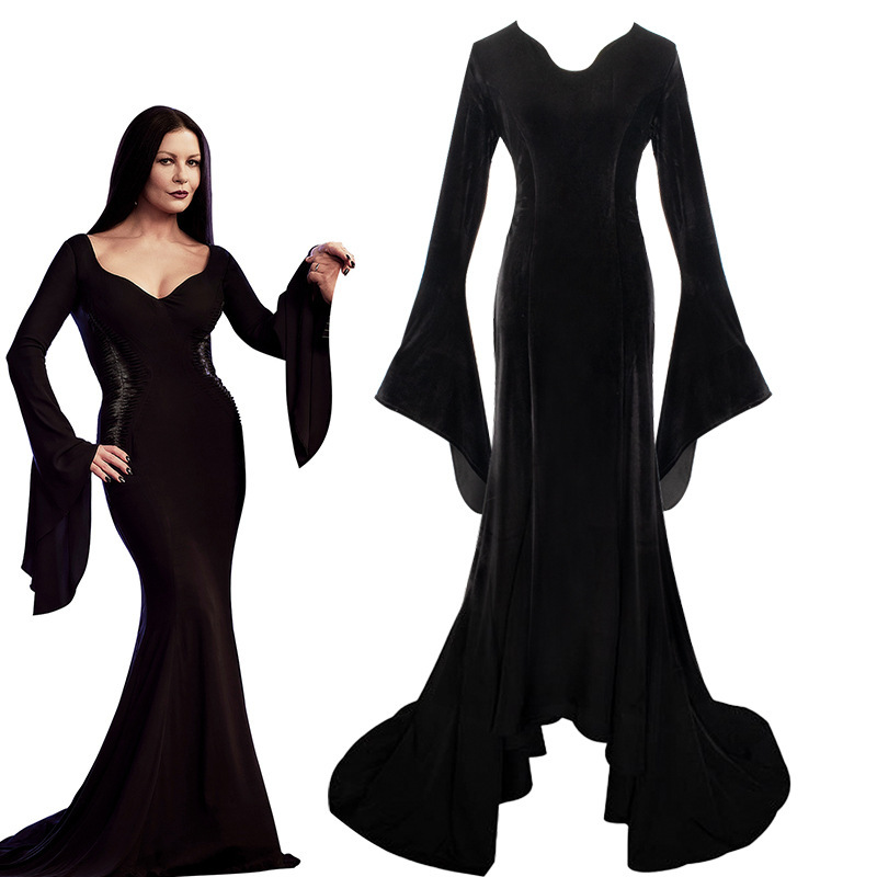 ++พร้อมส่ง++ชุดMorticia Addams family ชุดมอร์ทิเชีย แอดดัมส์ ครอบครัวอาดัมส์ อาดัมส์แฟมิลี่ คุณแม่ของwednesday