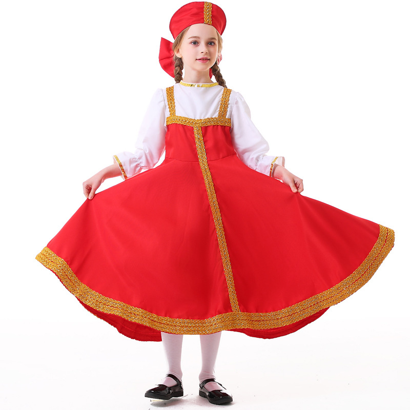 7C96 ชุดเด็ก ชุดรัสเซีย ชุดประจำชาติรัสเซีย Children Russia Dress Costume