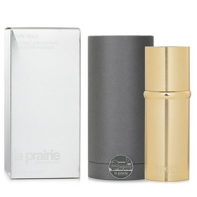 La Prairie Pure Gold Radiance Concentrate ไซส์จริง 30 ml. สุดยอดเซรั่มทองคำบริสุทธิ์ในรูปของเหลว ลดเลือนริ้วรอยและสัญญาณแห่งความร่วงโรย ปรับโทนผิวให้กระจ่างใส ลดเลือนกระและจุดด่างดำแห่งวัย เผยความงามแห่งผิวอ่อนเยาว์