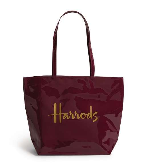 Harrods สะพายข้าง รุ่น Logo Shoulder Tote Bag สี Burgundy***พร้อมส่ง