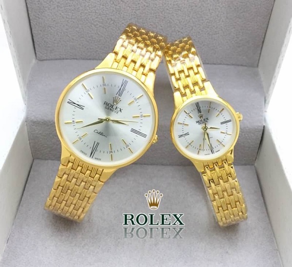 ** พร้อมส่ง ** นาฬิกาข้อมือแฟชั่น แบรนด์ สายเลส สีทอง ( Rolex )