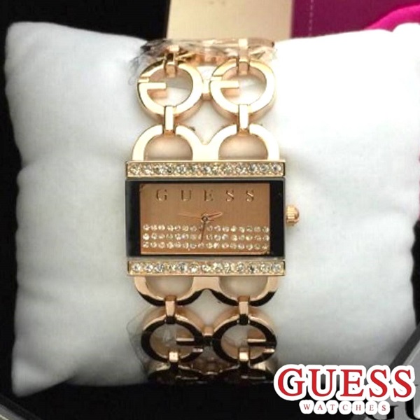 ** พร้อมส่ง ** นาฬิกาข้อมือแฟชั่น แบรนด์ สายเลส สี Rose Gold ( Guess )