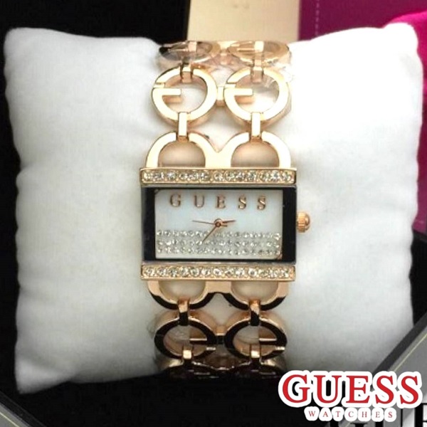 ** พร้อมส่ง ** นาฬิกาข้อมือแฟชั่น แบรนด์ สายเลส สี Rose Gold ( Guess )