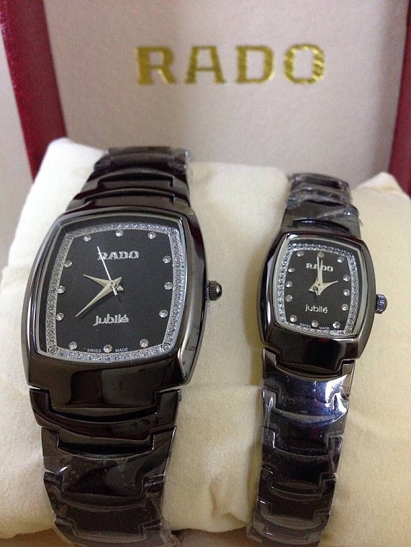 ** พร้อมส่ง ** นาฬิกาข้อมือแฟชั่น แบรนด์ สายเลส สีดำ King Size ( Rado )