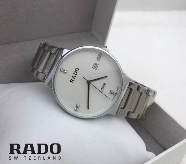 ** พร้อมส่ง ** นาฬิกาข้อมือแฟชั่น แบรนด์ สายเลส สีเงิน King Size ( Rado )