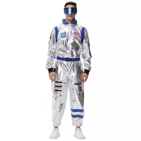 ++พร้อมส่ง++(ไม่มีแว่น)ชุดนักบินอวกาศสีเงิน ชุดนาซ่า ชุด NASA ชุดอพอลโล่