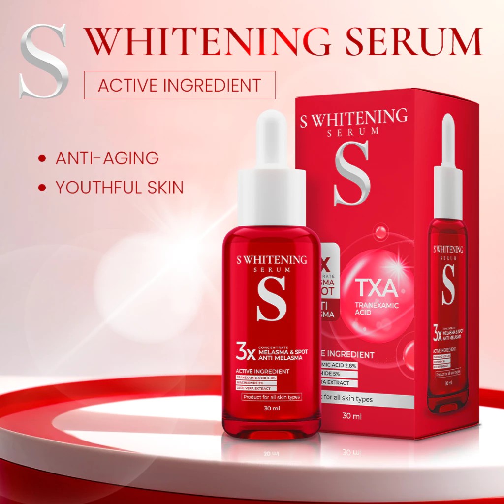 สูตรใหม่ เอสเซรั่ม 1 ขวด - S Whitening Serum ขนาด 30g.