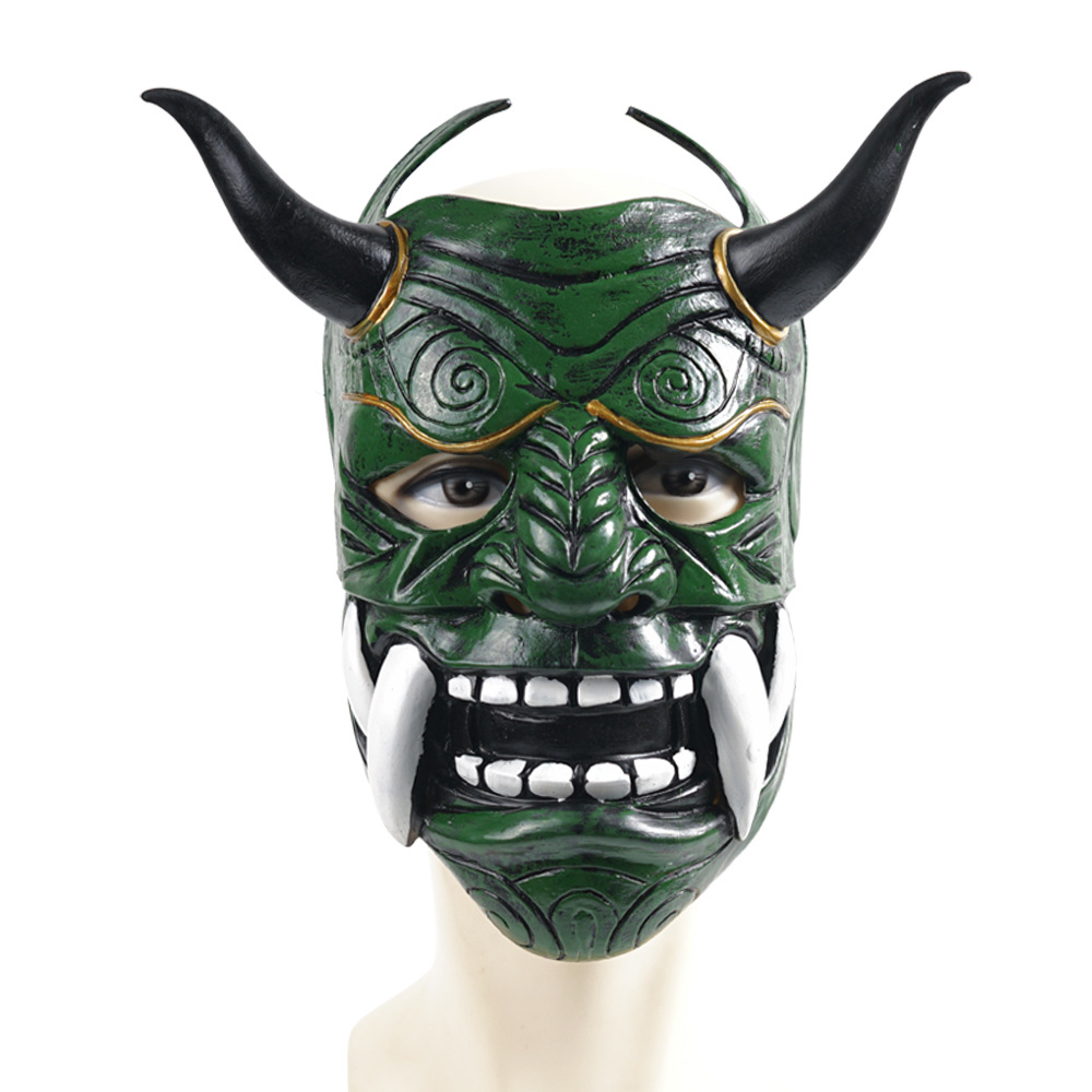 7C315.2 หน้ากากอสูร หน้ากากยักษ์ ยักษ์เขียว ทศกัณฑ์ Giant Demon Evil Mask Headgear Costume