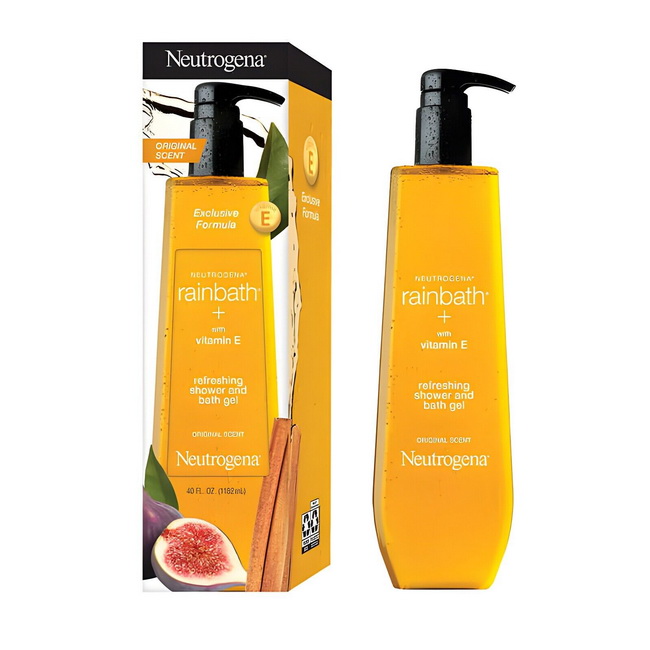 Neutrogena Rainbath Rejuvenating Shower and Bath Pomegranate 40 fl.oz (1182ml.) สีแดง นูโทรจีน่า เรนบาร์ธ เจลอาบน้ำสูตรออริจินัล ขายอันดับ 1 กลิ่นลูกฟิก (Fig) เป็นกลื่นหอมที่แบรนด์น้ำหอมดังๆนิยมนำมาผสมเป็นน้ำหอม กลิ่นจะหอมแบบน้ำผึ้ง มีกลิ่นแบบเบอร์รี่นิดๆ