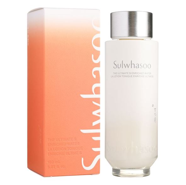 Sulwhasoo The Ultimate S Enriched Water 150 ml. น้ำตบที่เติมน้ำให้ผิวอิ่มฟูอย่างล้ำลึก ยกกระชับ คืนความอ่อนเยาว์ ด้วย Ginseng Berry Elixir สารสกัดเข้มข้นถึง 50 เท่า / RE.D FLAVONOID - ส่วนผสมเอกสิทธิ์เฉพาะ ฟื้นฟูผิวใหม่ มอบความกระจ่างใสราวผิวใหม่ และฟื้นฟ