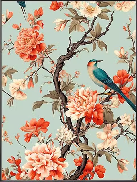 Flower and bird (พิมพ์ลาย)