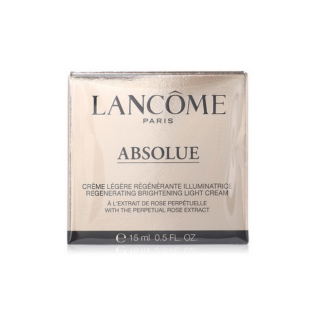 Lancome Absolue Regenerating Brightening Light Cream ขนาดทดลอง 15 ml. มอบผลลัพธ์ให้ผิวดูอ่อนเยาว์ด้วยครีมบำรุงผิวหน้า สูตรใหม่ล่าสุด เนื้อใหม่ที่เบามากๆคนผิวมันผิวผสมที่กังวลเรื่องริ้วรอยสามารถใช้ได้เพิ่มความชุ่มชื่น รู้สึกยกกระชับ ฟื้นฟู มาในเนื้อสัมผัสท