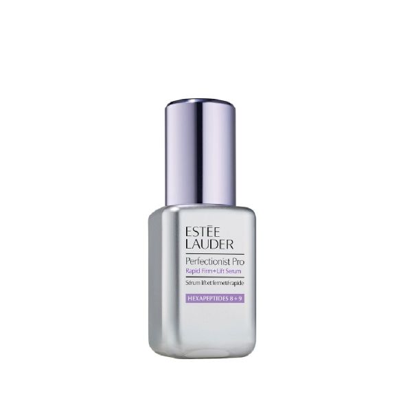 Estee Lauder Perfectionist Pro Rapid Firm + Lift Serum withHexapeptide 8 + 9ขนาดทดลอง 15ml. เซรั่มเปปไทด์สูตรใหม่ที่ช่วยยกกระชับผิวและริ้วรอยดูตื้นขึ้น สูตรนี้เป็นสูตรปรับปรุงใหม่ล่าสุดนะคะเนื้อบางเบาด้วยเทคโนโลยี Hexapeptide 8 + 9 ที่ช่วยยกกระชับผิว 5 โซ