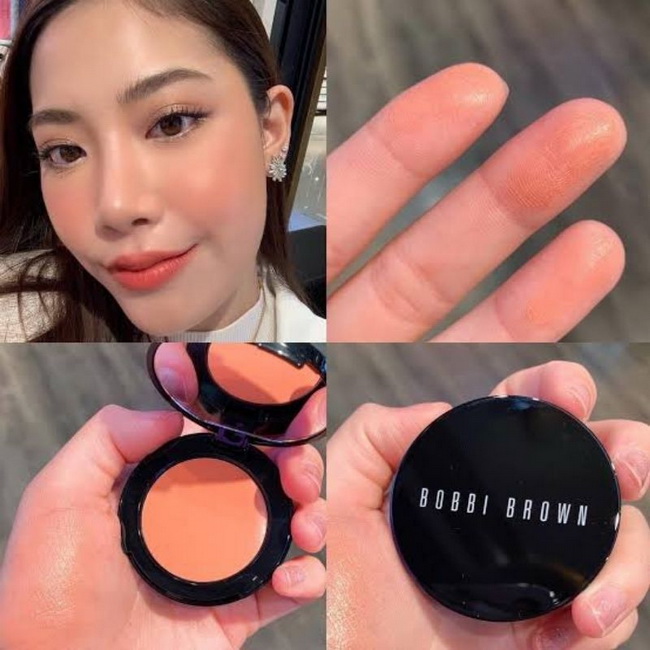 Bobbi Brown Pot Rouge for Lips and Cheeks ไซส์จริง 3.7 g สี #6 Powder Pink สีชมพูอมส้ม ปัดแก้มเนื้อครีมปรับสูตรใหม่อีกครั้งพร้อมตลับแบบใหม่ที่ดูทันสมัยยิ่งขึ้น ใช้ได้ทั้งแก้มและริมฝีปากมาพร้อมตลับฝาเปิดบนแบบใหม่พร้อมกระจกส่งหน้าที่ สามารถใช้ได้อย่างสะดวกร