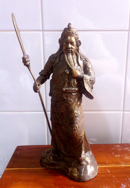 TP028  กวนอู เนื้อทองเหลือง Brass Guan Yu