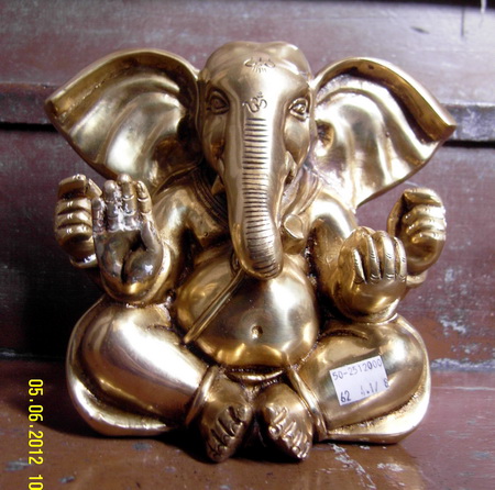 PI008 พระพิฆเนศวร เนื้อทองเหลือง Brass Ganesh