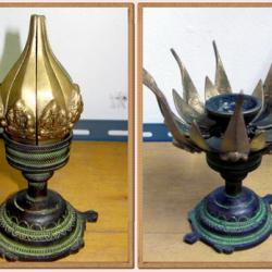 J028 ที่จุดกำยานดอกบัว สูง 4.5 นิ้ว Cones burner (Lotus)